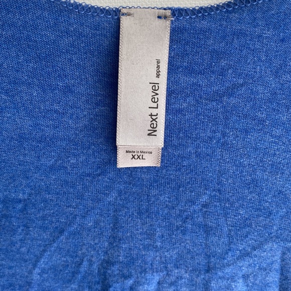 Next level apparel blue & white Racerback tee, Size XXL - Picture 3 of 5